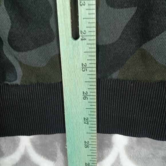 Adidas Hoodie Mens Medium Camo Green Black Trefoil Logo Pullover Sweatshirt - Picture 6 of 8